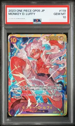 PSA 10 Monkey D Luffy OP05-119 SEC Awakening of New Era One piece card japanese - Image 1