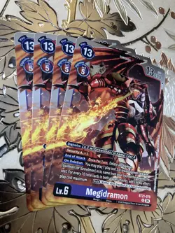 Digimon Card Game Playset Megidramon BT21-079 R World Convergence - Image 1