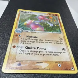 Pokemon Card TCG 2004 - Medicham Hidden Legends 10/101 Holo SWIRL - Image 2