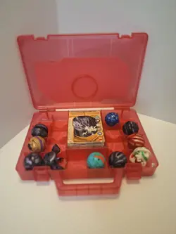 Bakugan Battle Brawlers 10 Cards, 10 Figures, Grand Exchange, Red Case - Image 2