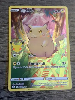 Pikachu Pokemon Celebrations Card # 005/025 - FULL ART - HOLO RARE - TCG - NMT - Image 1