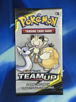 Sun & Moon Team Up Booster Pack Fun Pack 3 Card Sample Pack Sealed Nm Mint - Image 1