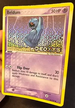 Beldum 55/107 2005 EX Deoxys Pokemon Card TCG Reverse Holo Stamped - Lp/Vlp - Image 2