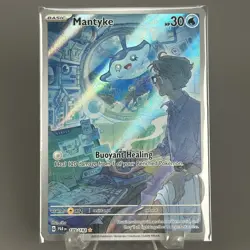 Pokemon TCG Mantyke 189/182 Illustration Rare Paradox Rift Full Art Card NM/M - Image 1