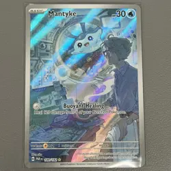 Pokemon TCG Mantyke 189/182 Illustration Rare Paradox Rift Full Art Card NM/M - Image 2
