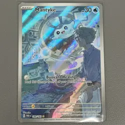 Pokemon TCG Mantyke 189/182 Illustration Rare Paradox Rift Full Art Card NM/M - Image 3
