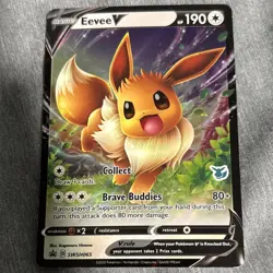 Pokemon Eevee V Promo Holo 190 HP SWSH065 Sword & Shield English Card - Image 1