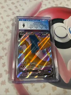 Pokemon Charizard V Champion's Path ETB Full Art Promo SWSH050 CGC 9 Mint - Image 1