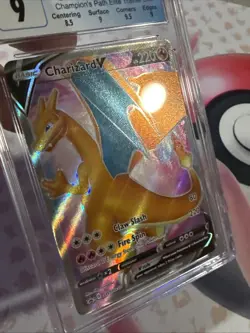 Pokemon Charizard V Champion's Path ETB Full Art Promo SWSH050 CGC 9 Mint - Image 2