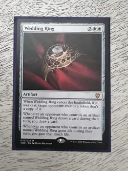 Wedding Ring Innistrad Crimson Vow Rare White Artifact 032 2021 MTG NM - Image 1