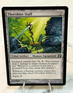 MtG Thornbite Staff 145/150 Morningtide Regular Uncommon Magic the Gathering NM - Image 1