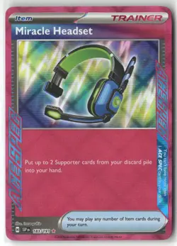Pokemon Miracle Headset ACE SPEC Rare SV08: Surging Sparks 183/191 NM - Image 1