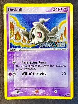 Duskull 58/107 2005 EX Deoxys Pokemon Card TCG Reverse Holo Stamped - Lp - Image 1