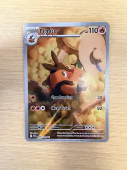 Pignite 097/086 Illustration Rare White Flare Near Mint Pokemon TCG - Image 1