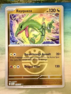 Pokemon Rayquaza (Friend Ball) Rare ME: Ascended Heroes 153/217 NM Reverse Holo - Image 1