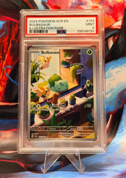 Pokemon Bulbasaur 143/142 Sv07 Illustration Rare Stellar Crown - PSA 9 - Image 1