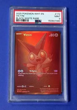 2025 Pokemon WHT EN Victini Black White Rare #172 PSA 9 MINT - Image 1