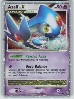 Pokemon TCG Azelf LV.X Ultra Rare Reverse Holo Legends Awakened 140/146 - Image 1