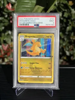 Dragonite EB Games PSA 9 - 131/195 - Stamped Promo - Silver Tempest - Pokemon - Image 1