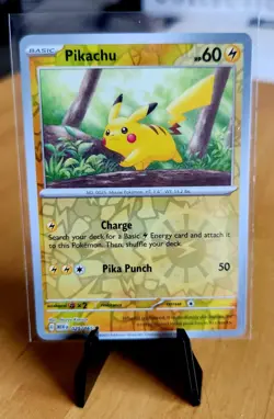 Pokemon TCG Pikachu 025/165 Scarlet & Violet - 151 Reverse Holo - Image 1