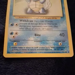 Pokemon Card Wartortle 63/130 Base Set 2 RARE WOTC W STAMP- LP B3 - Image 2