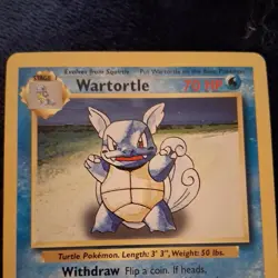 Pokemon Card Wartortle 63/130 Base Set 2 RARE WOTC W STAMP- LP B3 - Image 3
