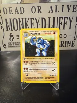 Machoke - 1st Edition Base Set (Shadowless) LP!!! 34/102 Pokemon Card - Image 1