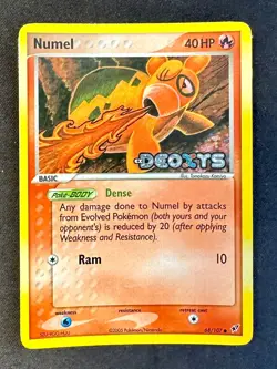 Numel 68/107 2005 EX Deoxys Pokemon Card TCG Komiya Reverse Holo Stamped - Lp - Image 1