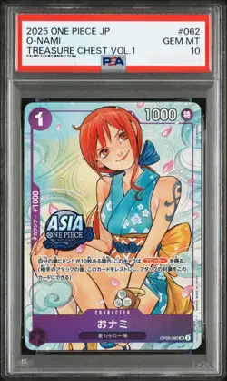 PSA10 One Piece Japanese O-NAMI 062 TREASURE CHEST VOL.1 2025 - Image 1