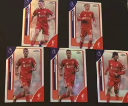 5X LIVERPOOL REFRACTOR & BASE BUNDLE 2025-26 TOPPS CHROME PREMIER LEAGUE MINT - Image 1