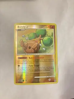 Pokemon TCG Bonsly Card 71/130 Diamond & Pearl Reverse Holo - Image 1