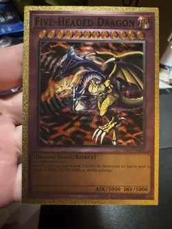 Yu-Gi-Oh! Gold Foil Five-Headed Dragon CUSTOM Fan Made Trading Card+ Bonus Card! - Image 3