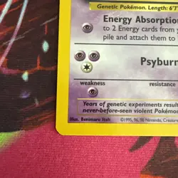 Pokemon cards base set Mewtwo black star promo near mint, non holo - Image 2