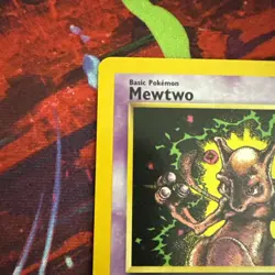 Pokemon cards base set Mewtwo black star promo near mint, non holo - Image 5