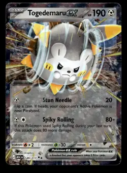 Togedemaru ex 149/217 Double Rare Ascended Heroes Pokemon Card - Image 1