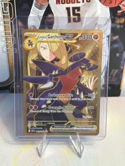 Pokemon Destined Rivals Cynthia's Garchomp EX Gold Hyper Rare Card 241/182 - Image 1