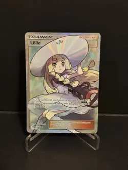 Pokemon Lillie Full Art Ultra Rare Holo SM Base Set Trainer 147/149 Card - Image 1