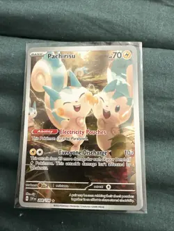 Pokemon Pachirisu TCG Holo Illustration Card 208/198 Scarlet & Violet Base Set - Image 1