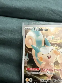 Pokemon Pachirisu TCG Holo Illustration Card 208/198 Scarlet & Violet Base Set - Image 2