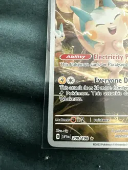 Pokemon Pachirisu TCG Holo Illustration Card 208/198 Scarlet & Violet Base Set - Image 5