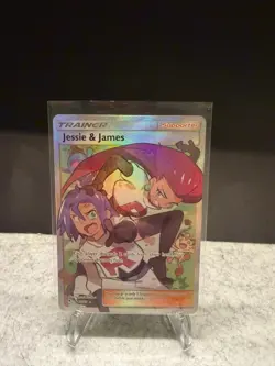 Pokemon TCG Jessie & James Trainer Full Art Ultra Rare Card 68/68 Hidden Fates - Image 1