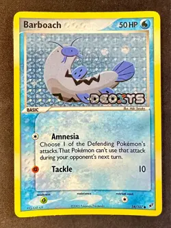 Barboach 54/107 2005 EX Deoxys Pokemon Card TCG Reverse Holo Stamped - Lp - Image 1