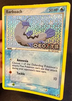 Barboach 54/107 2005 EX Deoxys Pokemon Card TCG Reverse Holo Stamped - Lp - Image 2