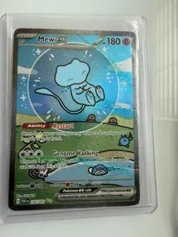 Bubble Mew Shiny Holo Collectible Display Custom Fan Art Card - Image 1