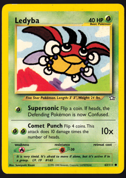 Ledyba 63/111 Neo Genesis Pokemon TCG Card MP - Image 1