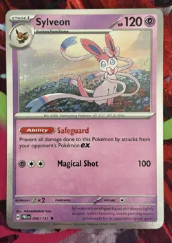 SYLVEON 040/131 PRISMATIC EVOLUTIONS HOLO RARE POKEMON TCG NM - Image 1