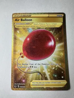 Air Balloon 213/202 Gold Secret Rare 2020 Sword Shield Base Set Pokemon Card NM - Image 1