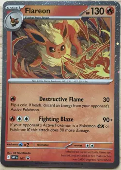 Flareon SVP 167 (Cosmos Holo) Black Star Promo Prismatic Evolutions Pokemon - Image 1