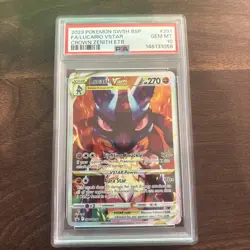 POKEMON LUCARIO VSTAR 2023 SWSH BLACK STAR PROMO #291 CROWN ZENITH ETB FA PSA 10 - Image 1