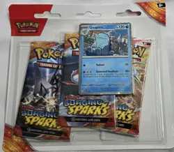 Pokemon TCG Scarlet & Violet Surging Sparks 3-Pack Blister Quagsire NEW SEALED - Image 1